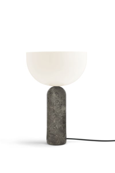 Kizu bordlampe large hvid/grå Tischlampe grauer Marmor